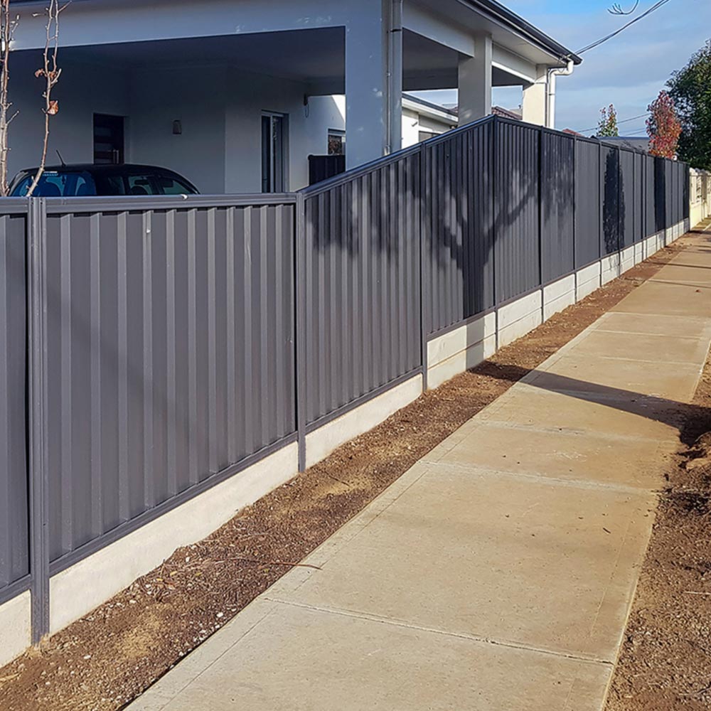 Concrete under-fence plinth by Outback Sleepers Australia